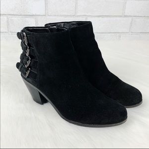 Sam Edelman Black Suede Luca Ankle Boots